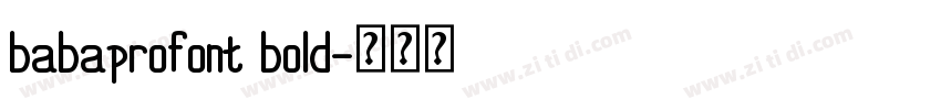 babaprofont bold字体转换
